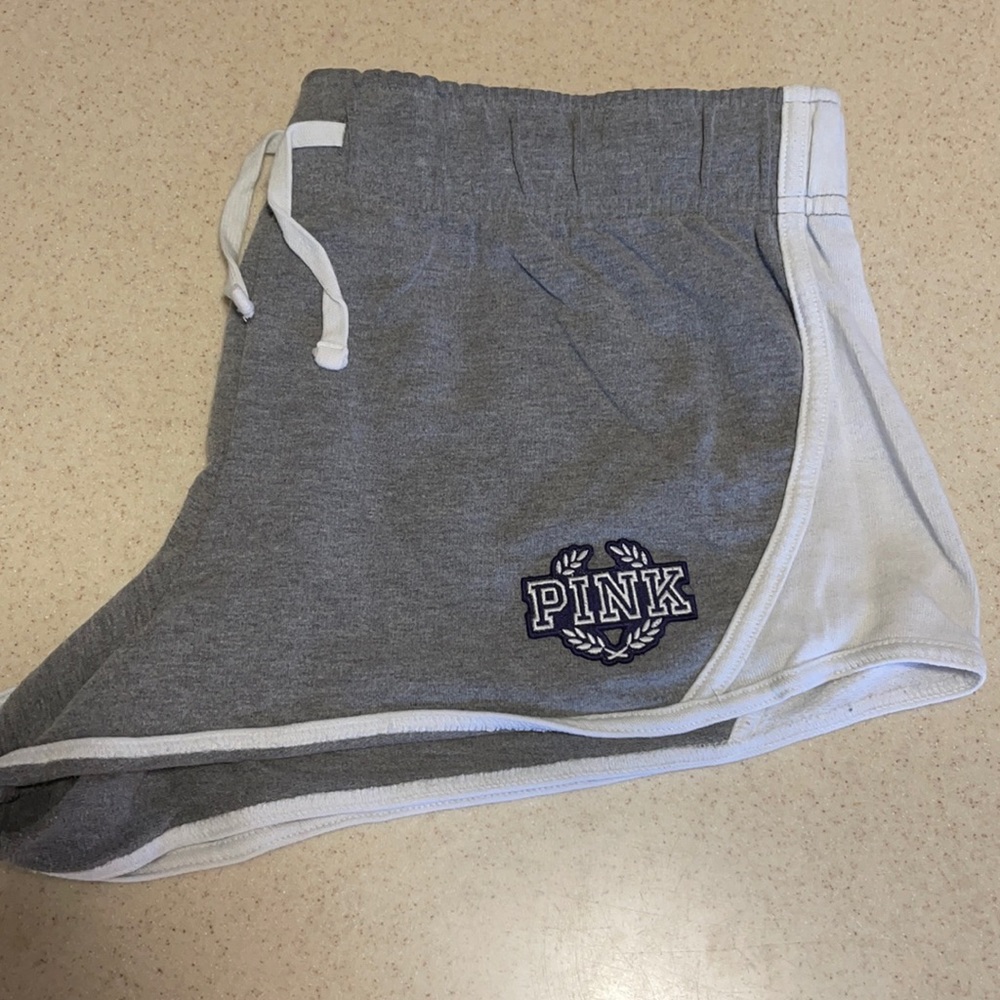 Gray and white pink shorts